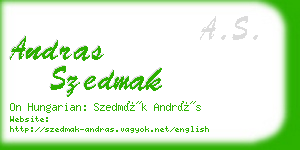 andras szedmak business card